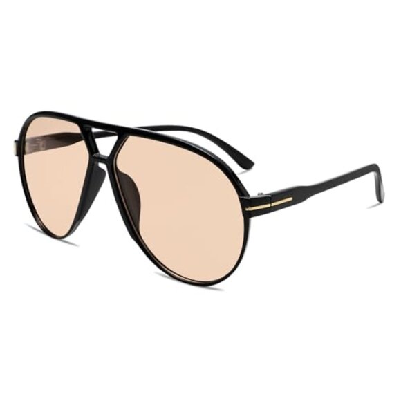 Retro Aviator Sunglasses Oversized Classic Vintage Trendy Square Frame main image 8
